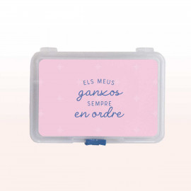 Caja ganchos fallera rosa