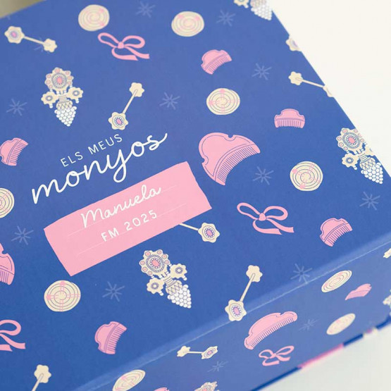 caja moños fallera personalizada