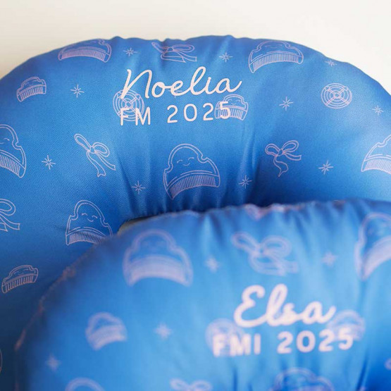 cojín dormir con moños personalizado