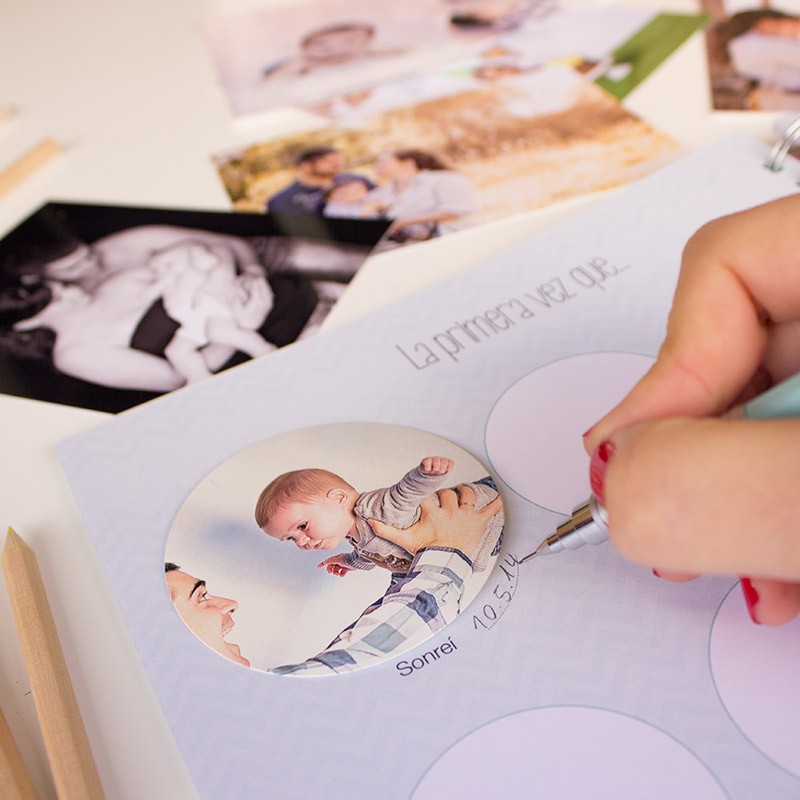 Libro de recuerdos para bebés del primer año, álbum personalizado para bebés,  regalo moderno de baby shower, historia tuya, libro para bebés de 5 años -   España