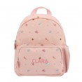 mochila rosa con dibujos de bichitos