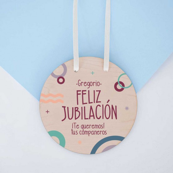 placa feliz jubilacion